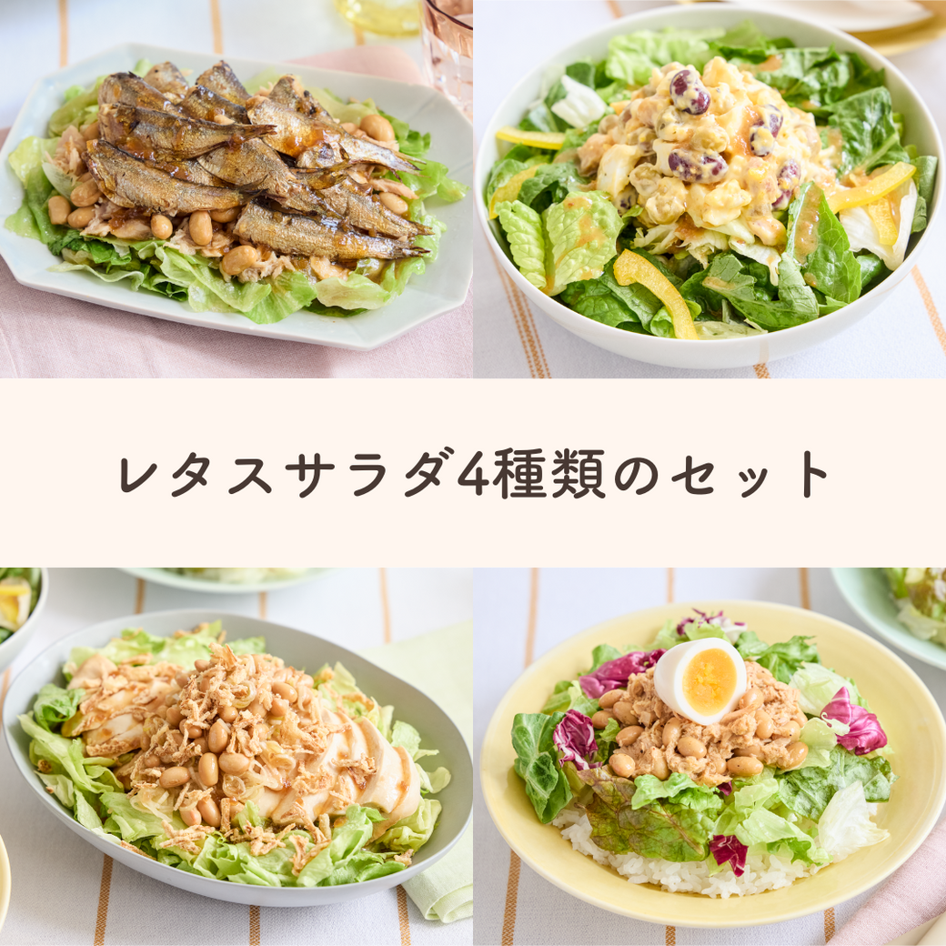 【4食でお得】レタスのサラダセット