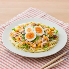 2種のドレッシングで！にんじん＆明太味のパスタサラダ≪ベジドレッシング≫Qummy