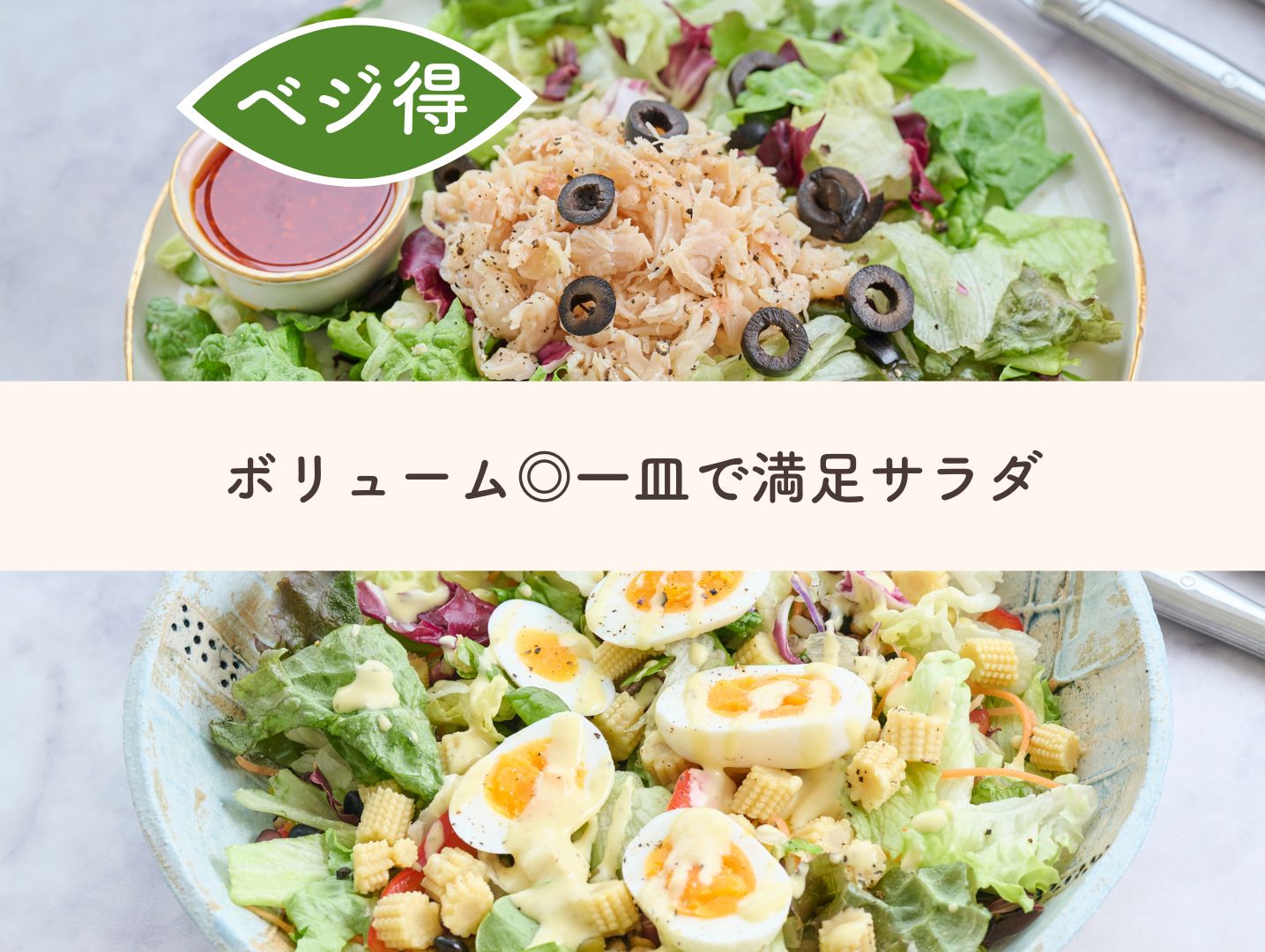 一人暮らし向け！プロテインチャージサラダ＆22品目サラダ | Qummy