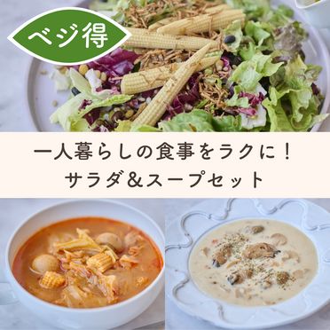 一人暮らしの食事をラクに！サラダ＆スープセット