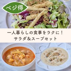 一人暮らしの食事をラクに！サラダ＆スープセット