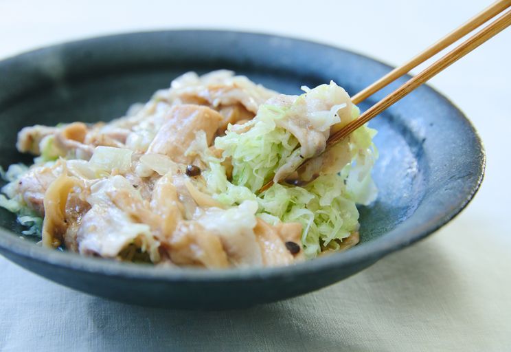 豚とキャベツのレンジ蒸し