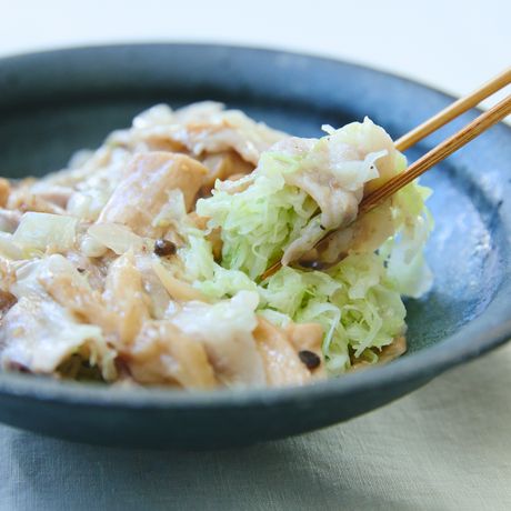 豚とキャベツのレンジ蒸し