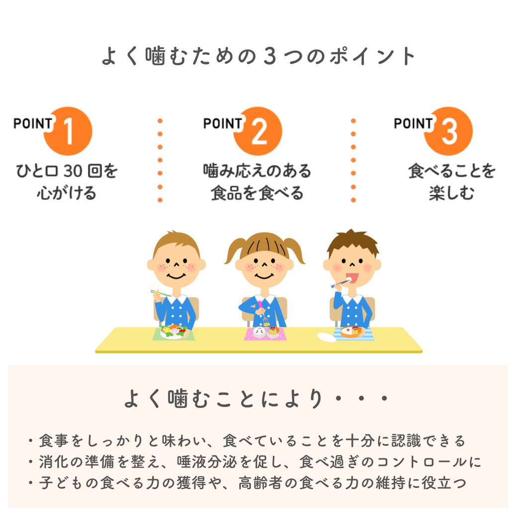 レッツ『噛む活』!音や食感を楽しみながら食事をしてみよう