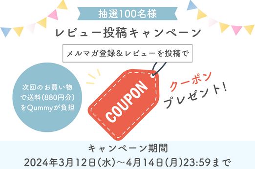 レビュー投稿で次回のお買い物で使えるクーポンをGET！